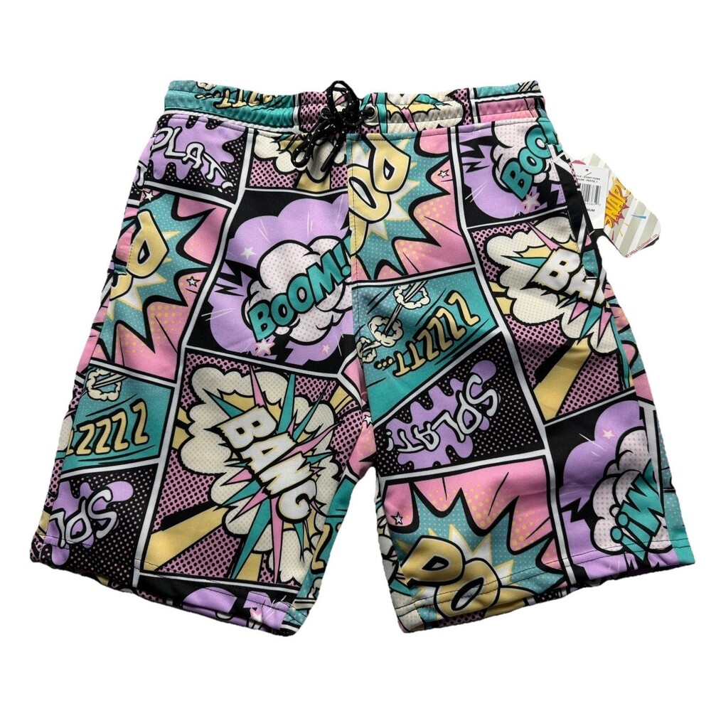 OH SNAP! NWT Drill Clothing Comic Strip Casual Mens Shorts Sz M 90's